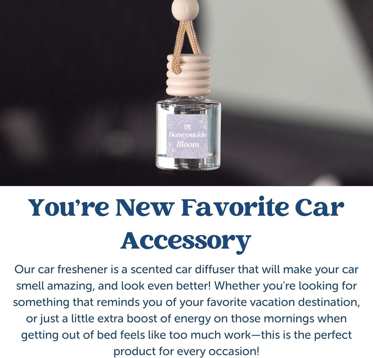 Car Air Hanging Fragrance Oil Diffuser – Car Air Freshener Diffuser for Essential Oils - Scents Fragrance Aromatherapy Automobile Diffuser - Long Lasting - Designer - 4 Pack